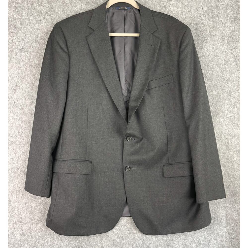 Brooks Brothers 1818 Madison Blazer Men 46R Gray Wool Vitale Barberis USA Made